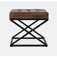 thumbnail image 1 of Global Archive Genuine Leather Ottoman, 1 of 9