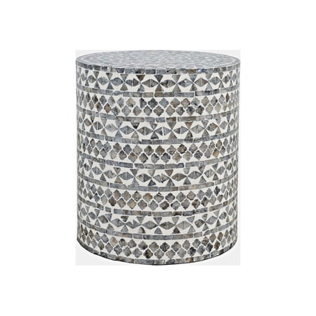 Jofran Global Archive Small Terrazzo Handcrafted Capiz Shell Accent Table