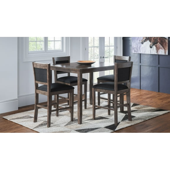 Jofran Greyson Heights 5 Pack Dining Set - Counter Height Table with 4 Stools