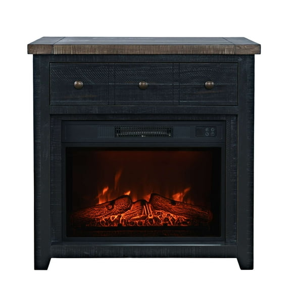 Jofran Hearthside Modern Rustic 32" Electric LED Fireplace 5000 BTU Console TV Stand
