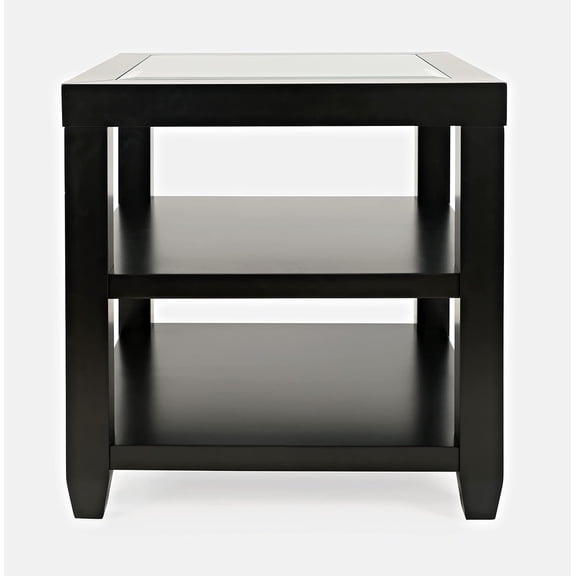 Jofran Inc. Urban Icon Glass Inlay End Table with Storage