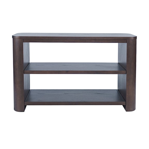 Jofran Janzen 50" Contemporary Modern Sofa Console Table with Open Storage Shelves