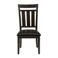 thumbnail image 1 of Jofran Kona Grove Distressed Rustic Solid Acacia Upholstered Slat-back Dining Chair (Set of 2), 1 of 6