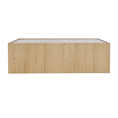 Jofran Laurel Creek Modern Contemporary 52" Block Coffee Table with Hidden Casters