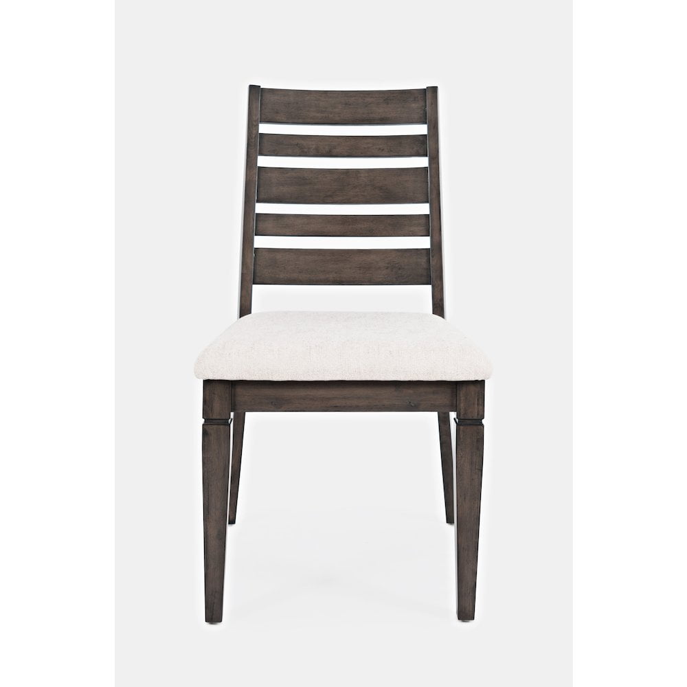 Lincoln Square Brown Upholstered Ladderback Dining Chair Set