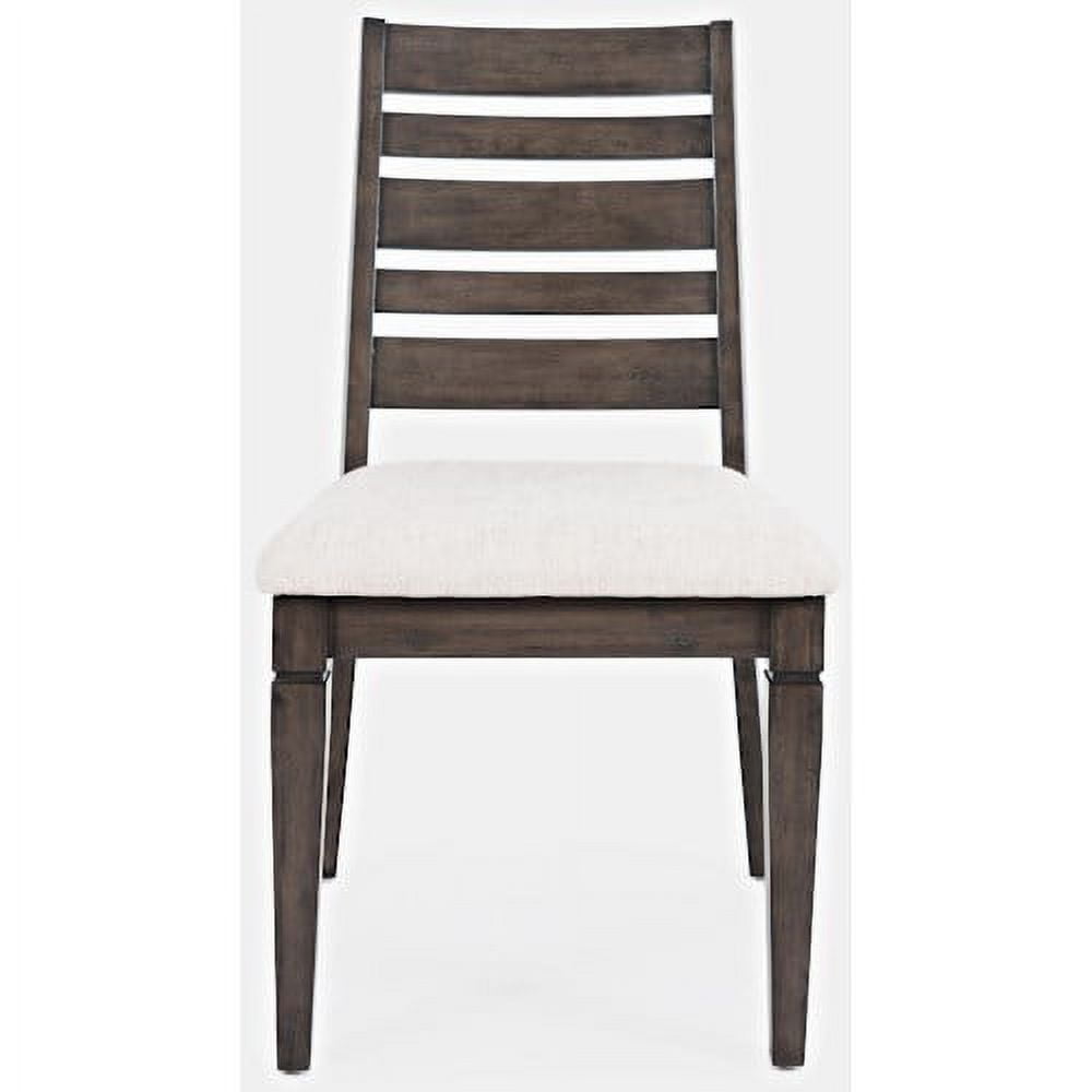 Lincoln Square Brown Upholstered Ladderback Dining Chair Set