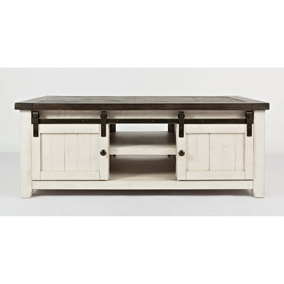 Jofran Madison County 50" Rustic Reclaimed Pine Farmhouse Barn Door Coffee Table