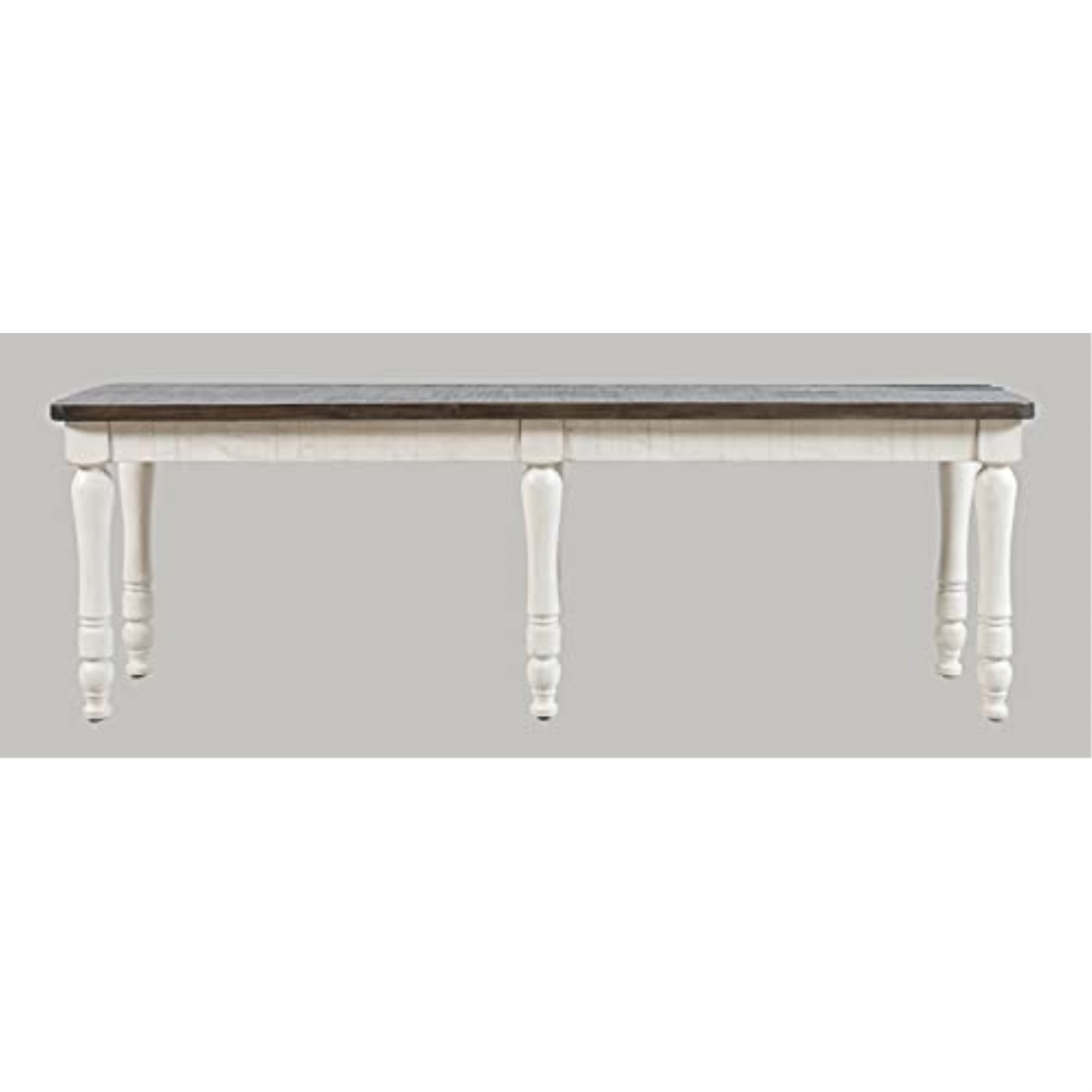 Madison County 54" Rustic Reclaimed Pine Dining Bench in Vintage White