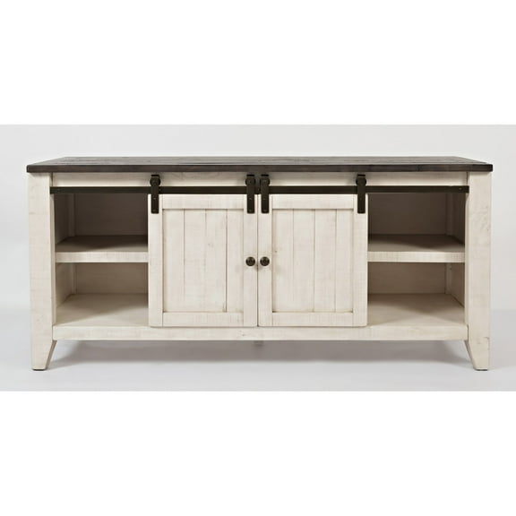 Jofran Madison County Rustic Reclaimed Pine Farmhouse 60" Barn Door Console