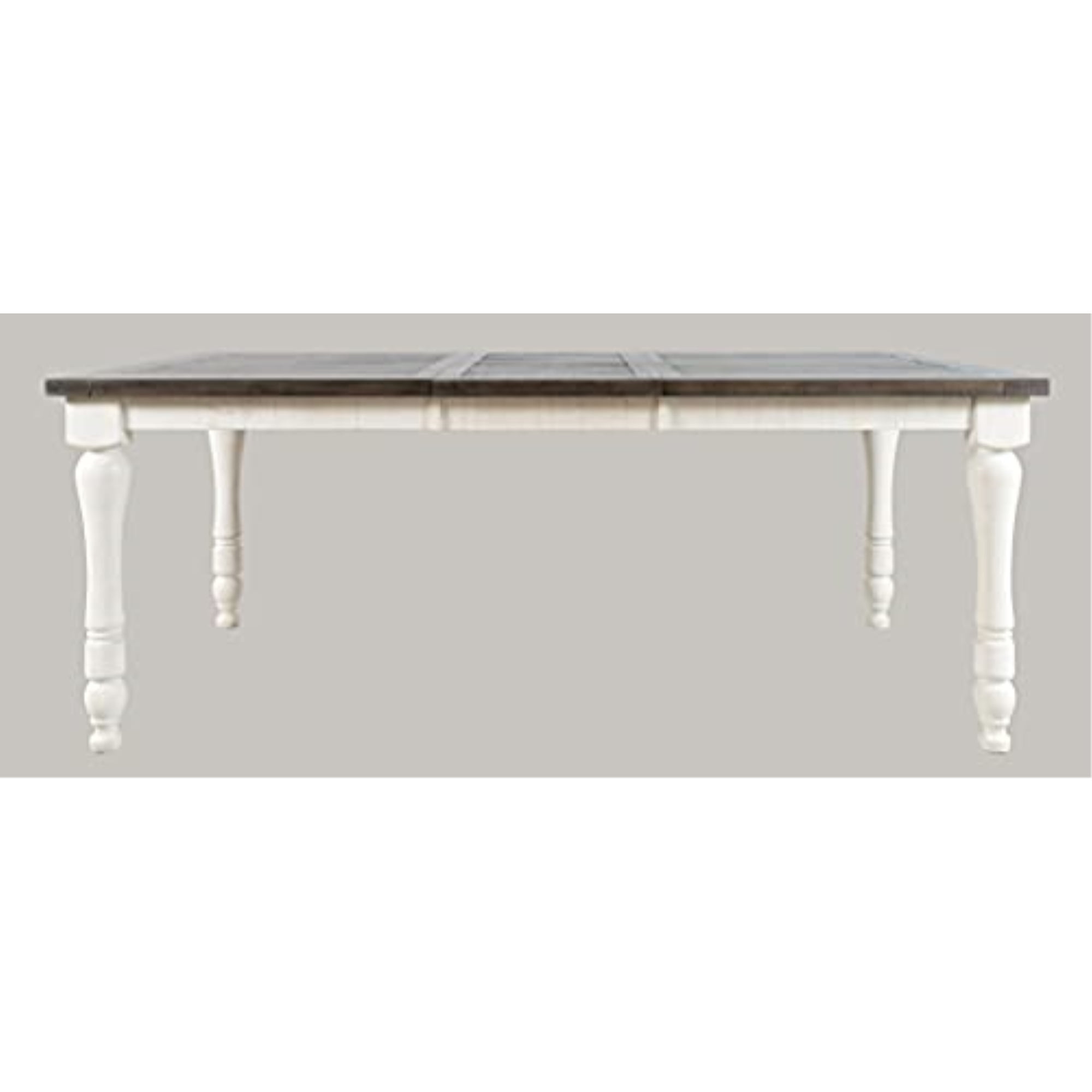 Vintage White Reclaimed Pine Extendable Farmhouse Dining Table