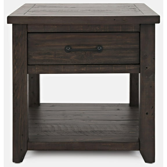 Jofran Madison County Rustic Reclaimed Pine Farmhouse Harris End Table