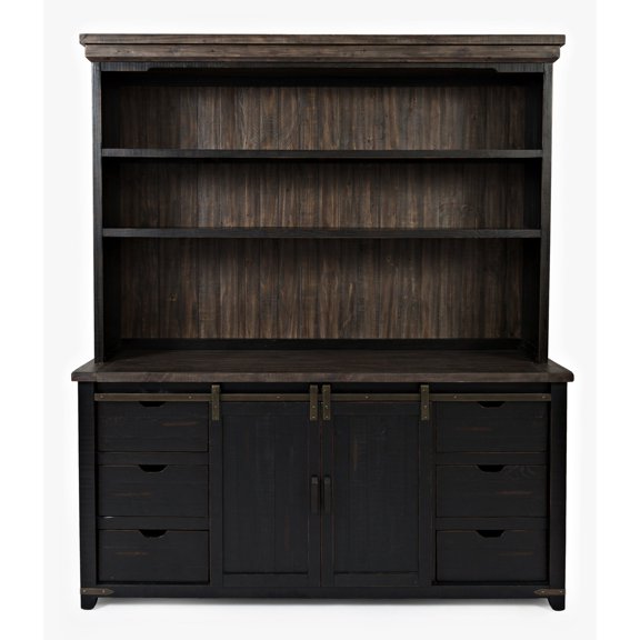 Jofran Madison County Rustic Reclaimed Pine Farmhouse Hutch Server