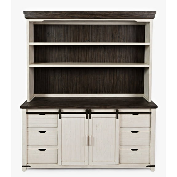 Jofran Madison County Rustic Reclaimed Pine Farmhouse Hutch Server