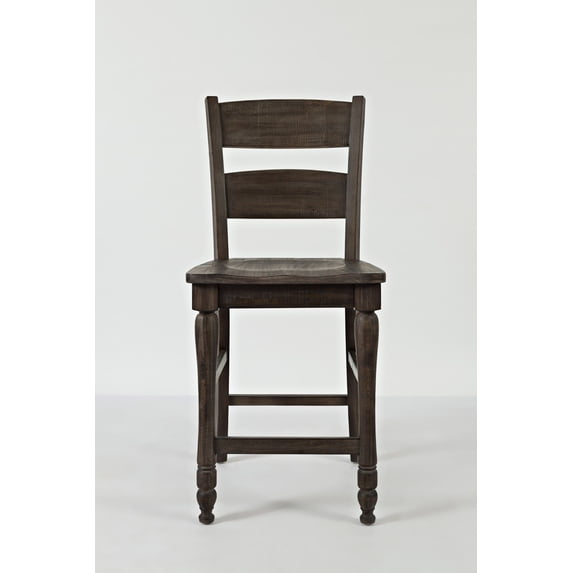 Jofran Madison County Rustic Reclaimed Pine Farmhouse Ladderback Counter Stool (Set of 2)