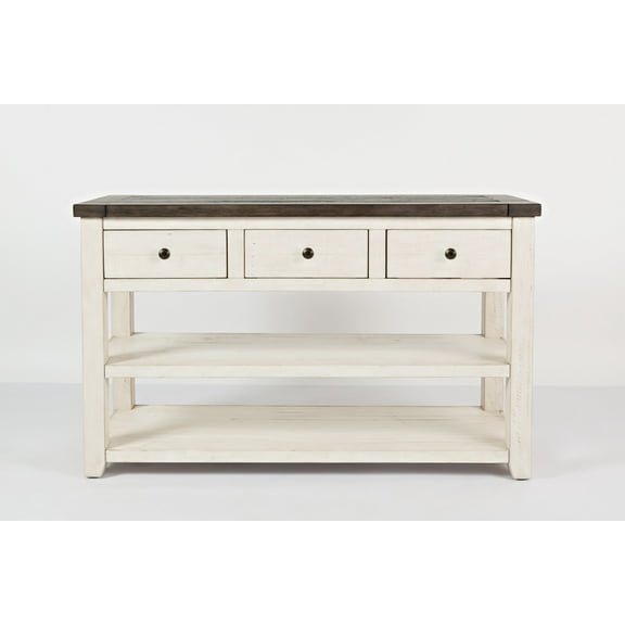 Jofran Madison County Rustic Reclaimed Pine Farmhouse Sofa 50" Sofa Table