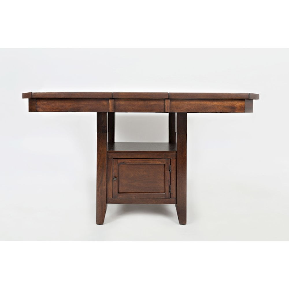 Manchester Transitional 54" Square Extendable Dining Table in Warm Brown