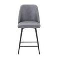 thumbnail image 1 of Jofran Maddox Mid-Century Modern Faux Leather Upholstered Counter Height Barstool (Set of 2), 1 of 7