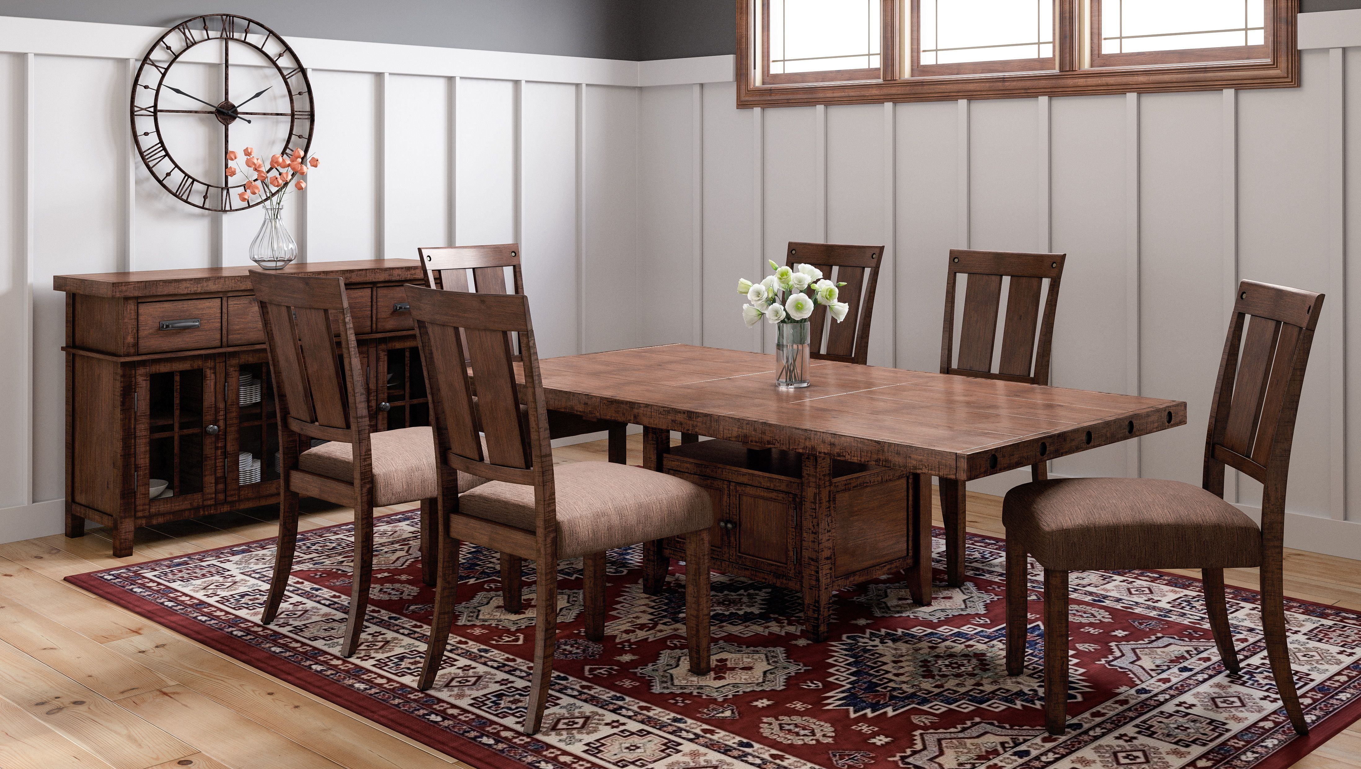 Mission Viejo Adjustable 78" Distressed Wood Counter Table