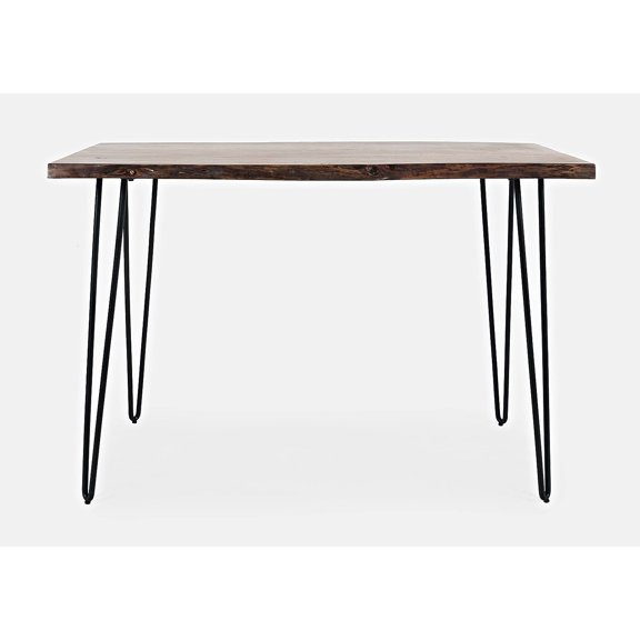 Jofran Nature's Edge 52" Farmhouse Dining Table - Solid Wood Counter Height Dining Table for Modern Homes, Chestnut