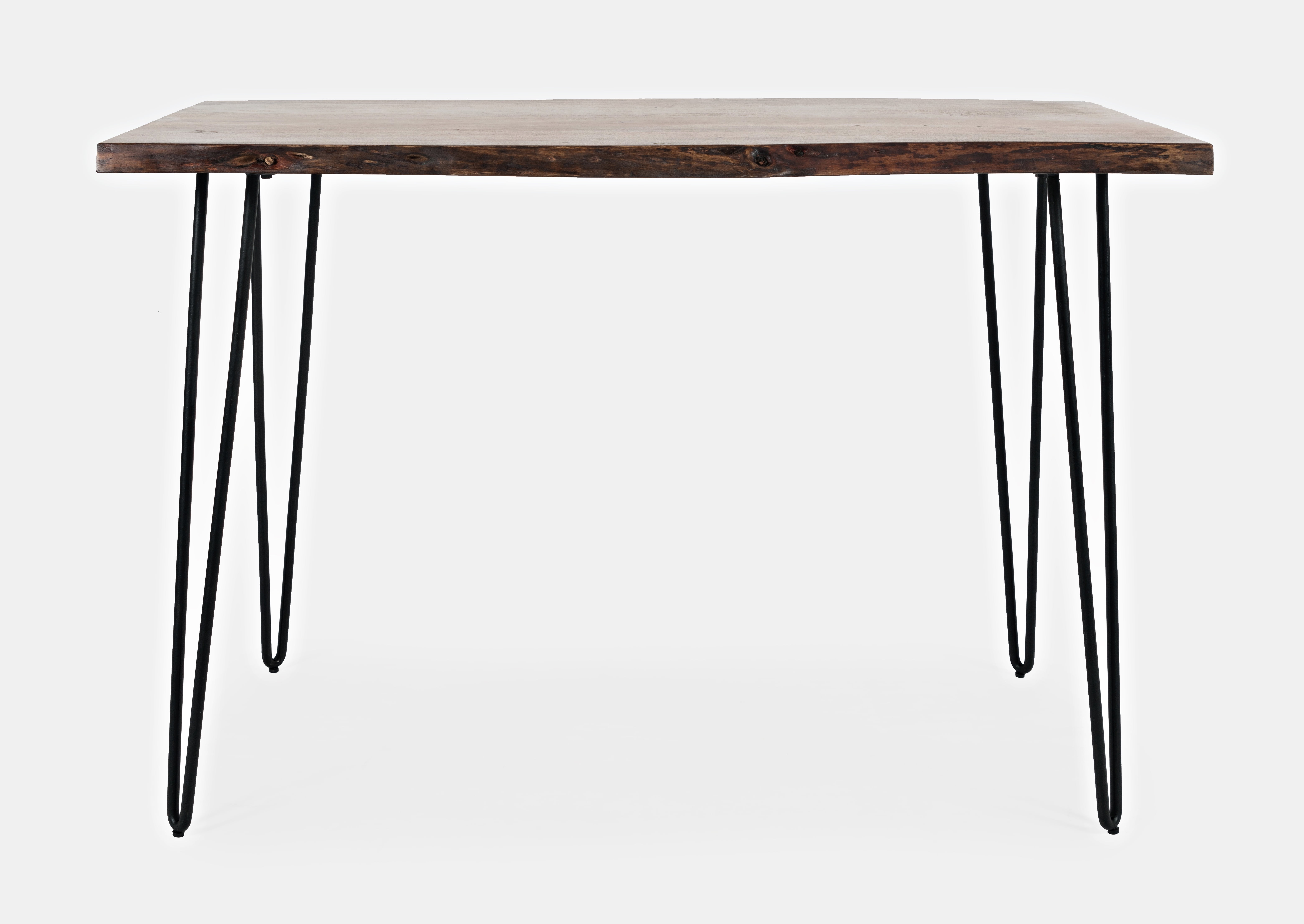 Nature's Edge 52'' Slate & Chestnut Solid Acacia Live Edge Counter Table