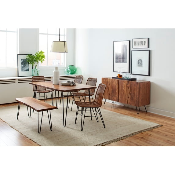 Jofran Nature's Edge Solid Acacia 54-Inch Modern Server Storage Cabinet
