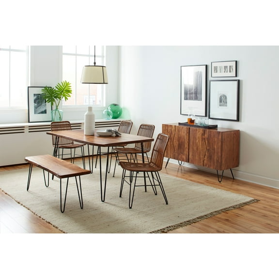 Jofran Nature's Edge Solid Acacia 54-Inch Modern Server Storage Cabinet