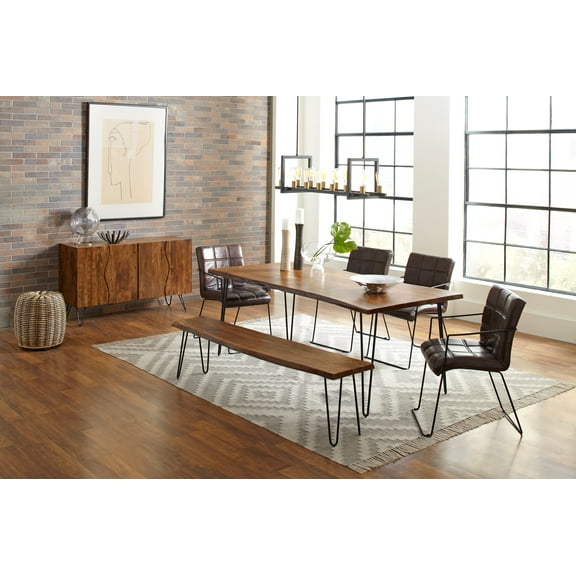 Jofran Nature's Edge Solid Wood 79" Modern Live Edge Dining Table