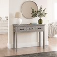 thumbnail image 1 of Jofran North Coast 42" Washed Finish Three Drawer USB Charging Sofa Table, 1 of 10