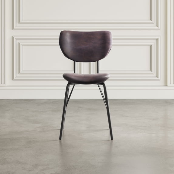 Jofran Owen Contemporary Modern Faux Leather Split-Back Upholstered Dining Chair (Set of 2)