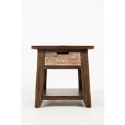 Jofran Painted Canyon Rustic Solid Acacia End Table