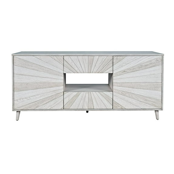 Jofran Reece 60" Mid-Century Modern Starburst TV Stand Console Storage Cabinet