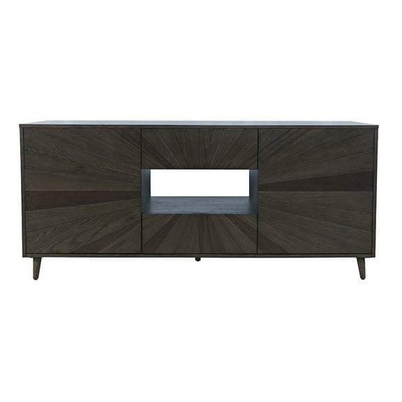 Jofran Reece 70" Mid-Century Modern Starburst TV Stand Console Storage Cabinet