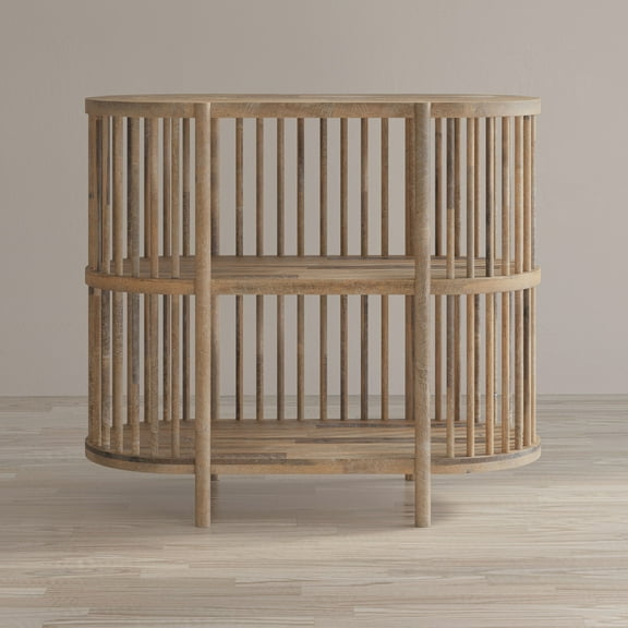 Jofran Rhapsody Mid-Century Modern 36" Open Storage Console Bookcase