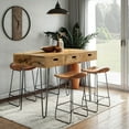 thumbnail image 1 of Jofran Rollins 52" Solid Acacia Dining Set with Four Backless Barstools, 1 of 11