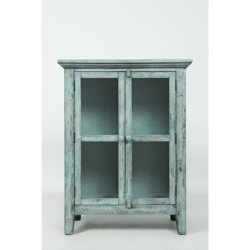 Surfside Blue Coastal 32" Accent Cabinet with Adjustable Shelving