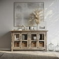 thumbnail image 1 of Jofran Rustic Shores 54" Coastal Distressed Acacia Four-Door Credenza Sideboard Cabinet, 1 of 10