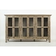 thumbnail image 1 of Jofran Rustic Shores 70" Coastal Distressed Acacia Six-Door Accent Cabinet, 1 of 6
