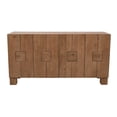 thumbnail image 1 of Jofran Sequoia 62" Modern Rustic Solid Wood Four Door Sideboard Storage Cabinet, 1 of 11