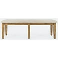 thumbnail image 1 of Jofran Telluride Rustic Distressed Pine 55" Upholstered Dining Bench, 1 of 7