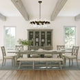 thumbnail image 1 of Jofran Telluride Rustic Distressed Solid Wood 127" Trestle Dining Table with Extension Leaves, 1 of 8