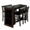 thumbnail image 1 of Jofran Tribeca Five Piece Counter Height 48" Contemporary Dining Set with Cross-Back Barstools and Storage, 1 of 8