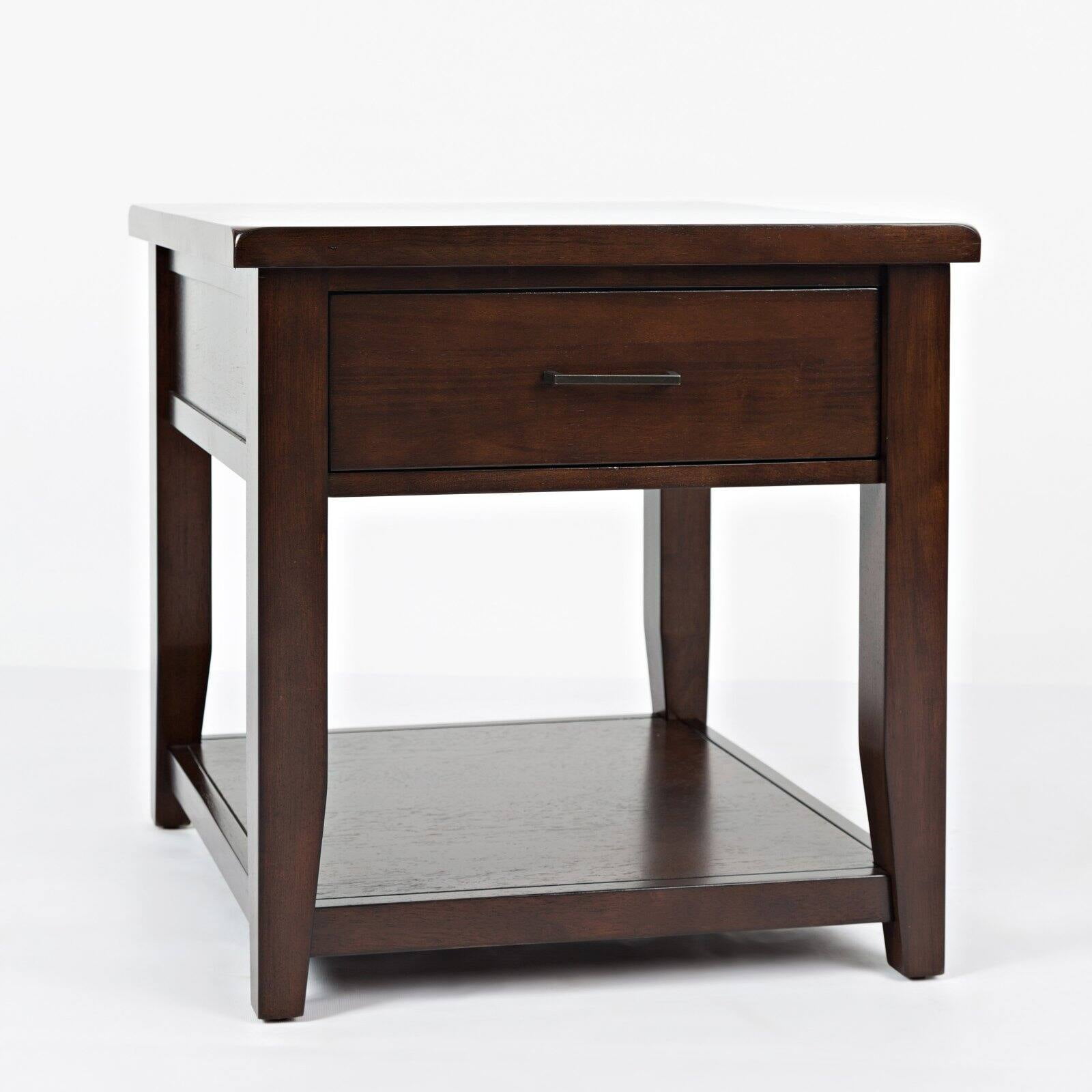 Jofran Twin Cities Contemporary Brown End Table - Walmart.com