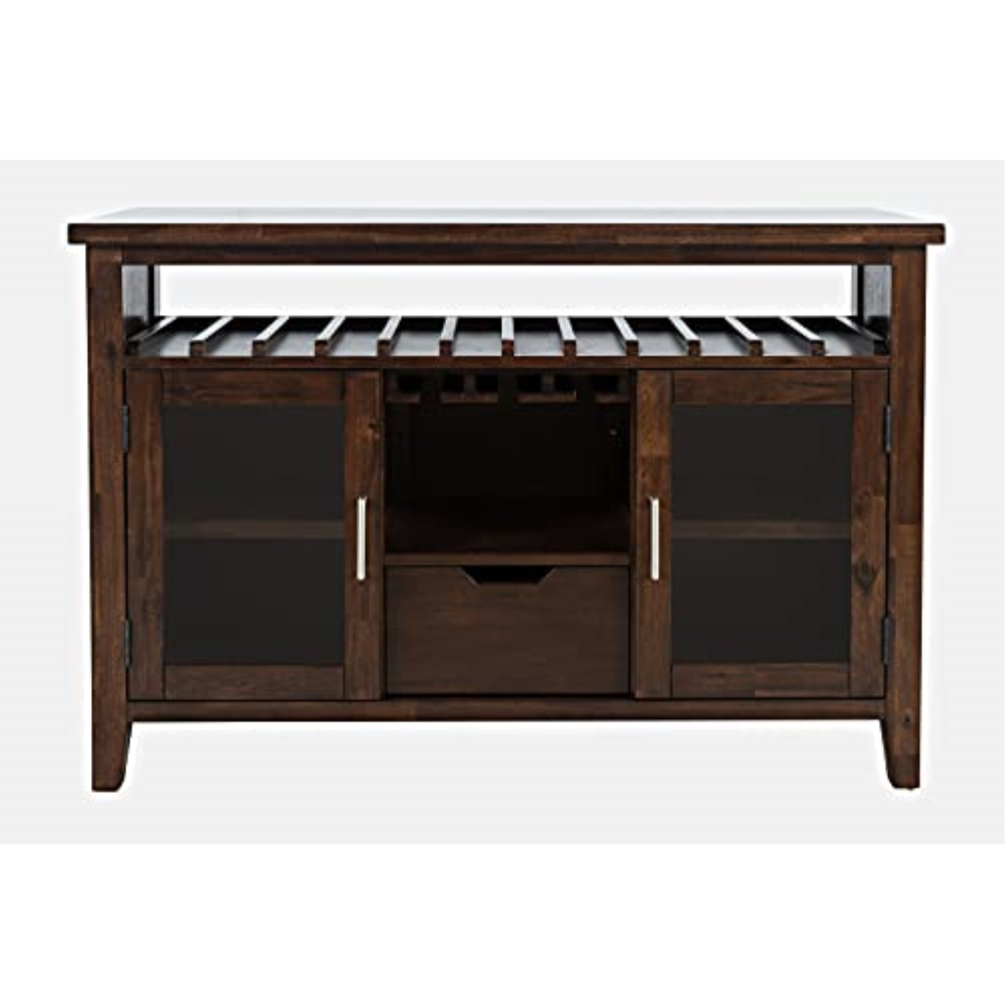 Urban Icon Brown Wood Buffet Server with Wine Rack