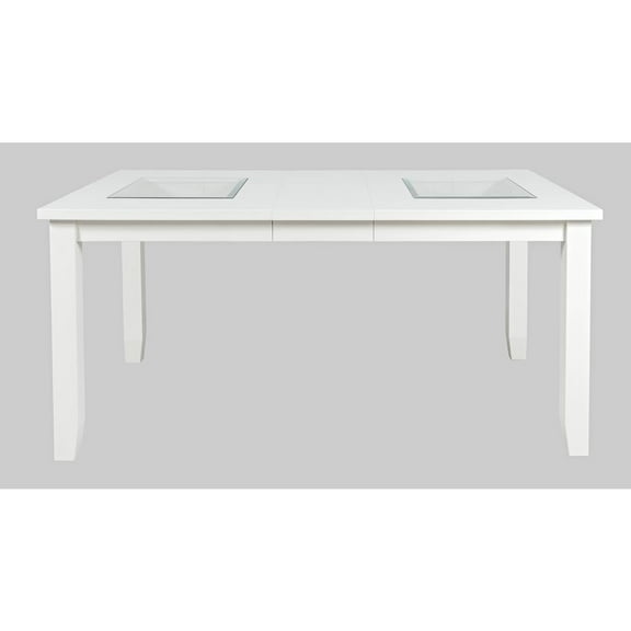 Jofran Urban Icon Contemporary 66" Extension Glass Inlay Dining Table