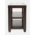 thumbnail image 1 of Jofran Urban Icon Contemporary Glass Inlay Chair Side End Table with Storage, 1 of 6