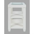 thumbnail image 1 of Jofran Urban Icon Contemporary Glass Inlay Chair Side End Table with Storage, 1 of 6