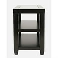 thumbnail image 1 of Jofran Urban Icon Contemporary Glass Inlay Chair Side End Table with Storage, 1 of 6