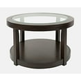 thumbnail image 1 of Jofran Urban Icon Contemporary Round Glass Inlay Coffee Table, 1 of 6