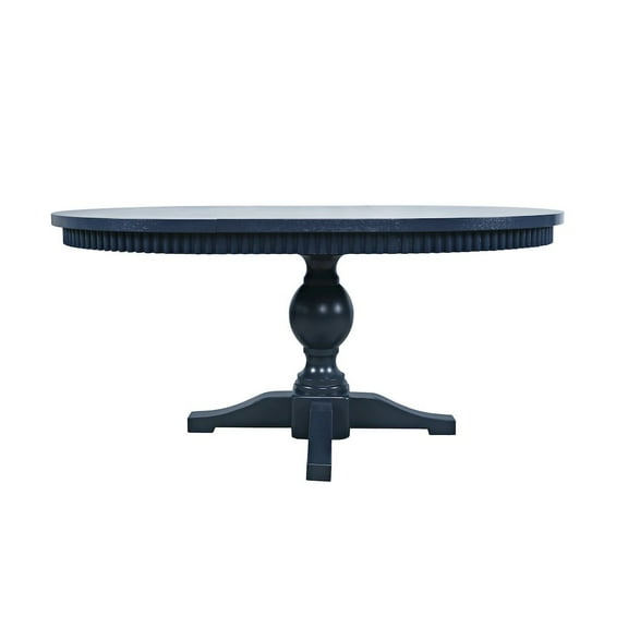 Jofran Westport Modern Farmhouse 66" Round-to-Oval Pedestal Dining Table