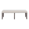 thumbnail image 1 of Jofran Willow Creek Distressed Solid Pine Upholstered Dining Bench, 1 of 7